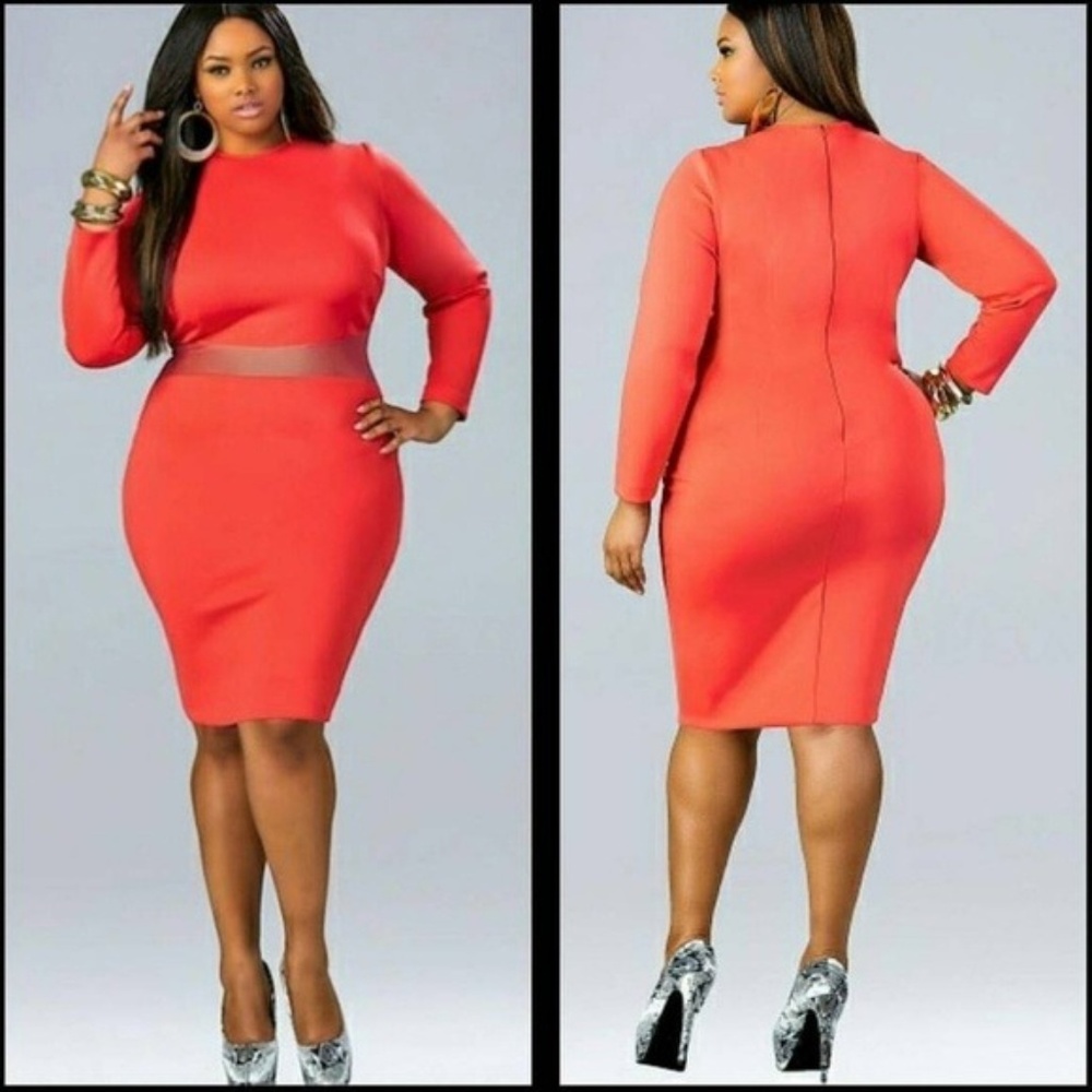 NWT Monif C Black Long Sleeve w/ Mesh Insert Dress